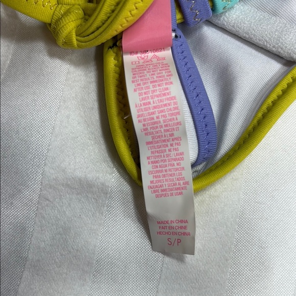 Victoria's Secret Striped Bikini Athletic Top & Strappy Cheeky Bottom - Picture 8 of 9